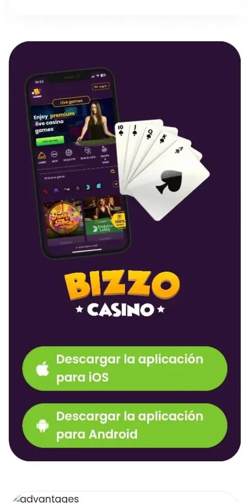 Aplikacja Bizzo Casino