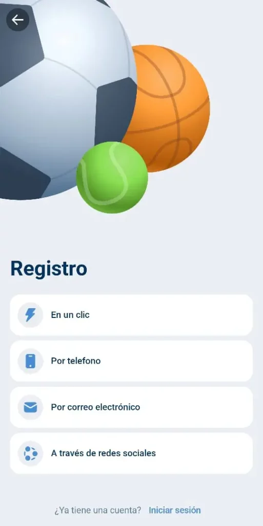 Captura de pantalla del formulario de registro 1xbet