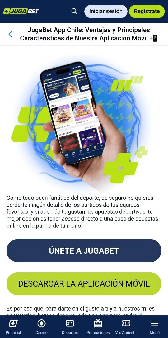Descarga la app de JugaBet