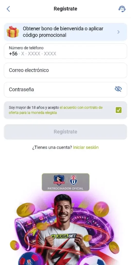 Proceso de registro en Jugabet Casino