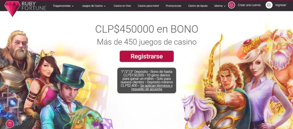 Captura de pantalla del bono de 10 giros gratis Ruby Fortune