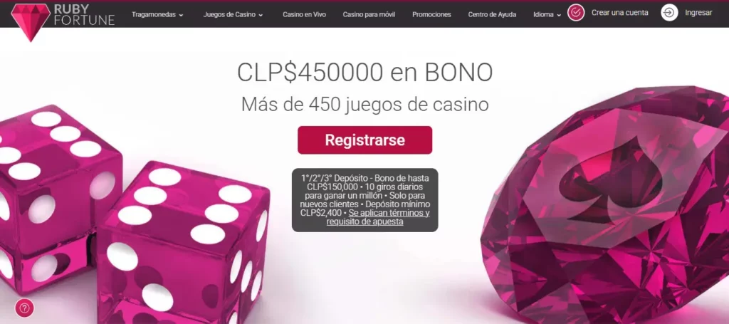 Captura de pantalla del bono de 10 giros gratis Ruby Fortune