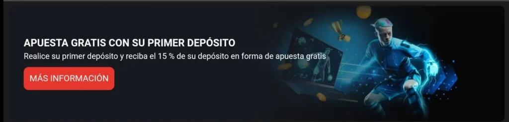 Captura de pantalla del banner del bono Megapari casino apuesta gratis