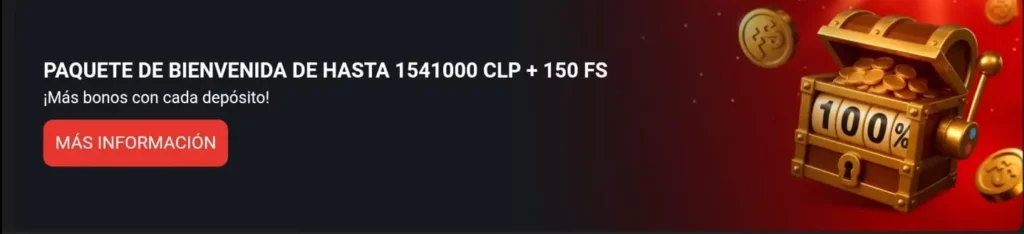 Captura de pantalla del banner del bono de bienvenida Megapari para juegos de casino